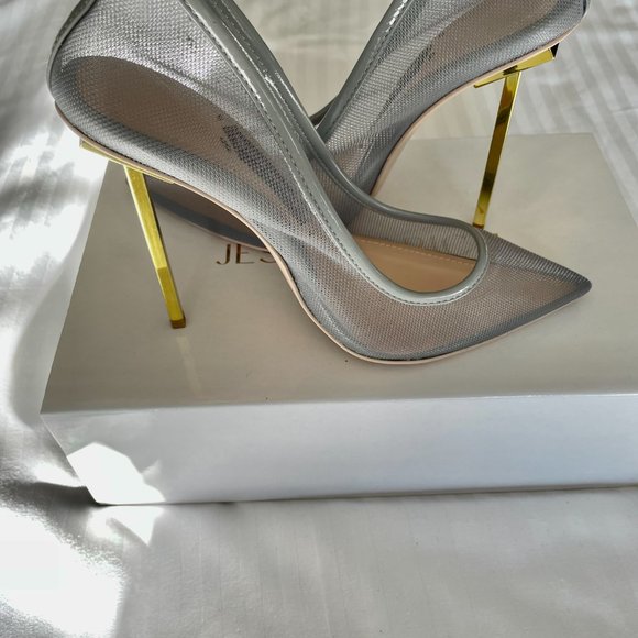 Jessica Rich Grey Mesh Stiletto - 6 - Picture 3 of 5